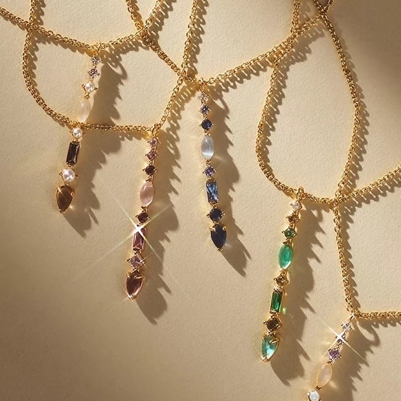 NWT Anthropologie Birthstone Pendant Necklace-April - Picture 3 of 6